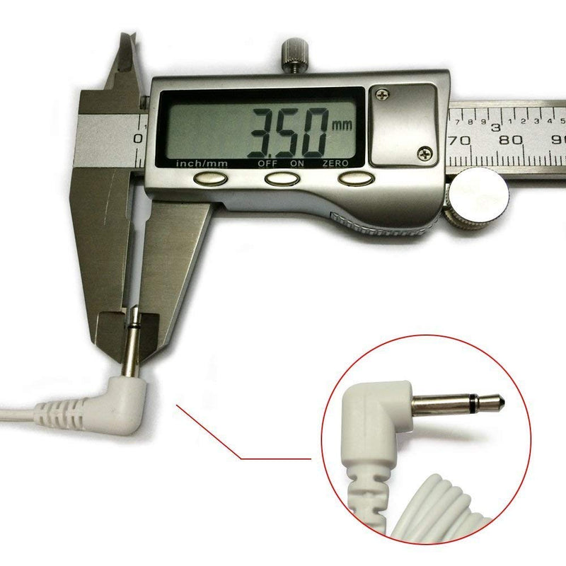 Dual Channel TENS Leads with 2mm Pin Plugs, 3.5mm Jack Plug, TENS Electrode Cable, TENS Device Replacement Cable (Pack of 1)
