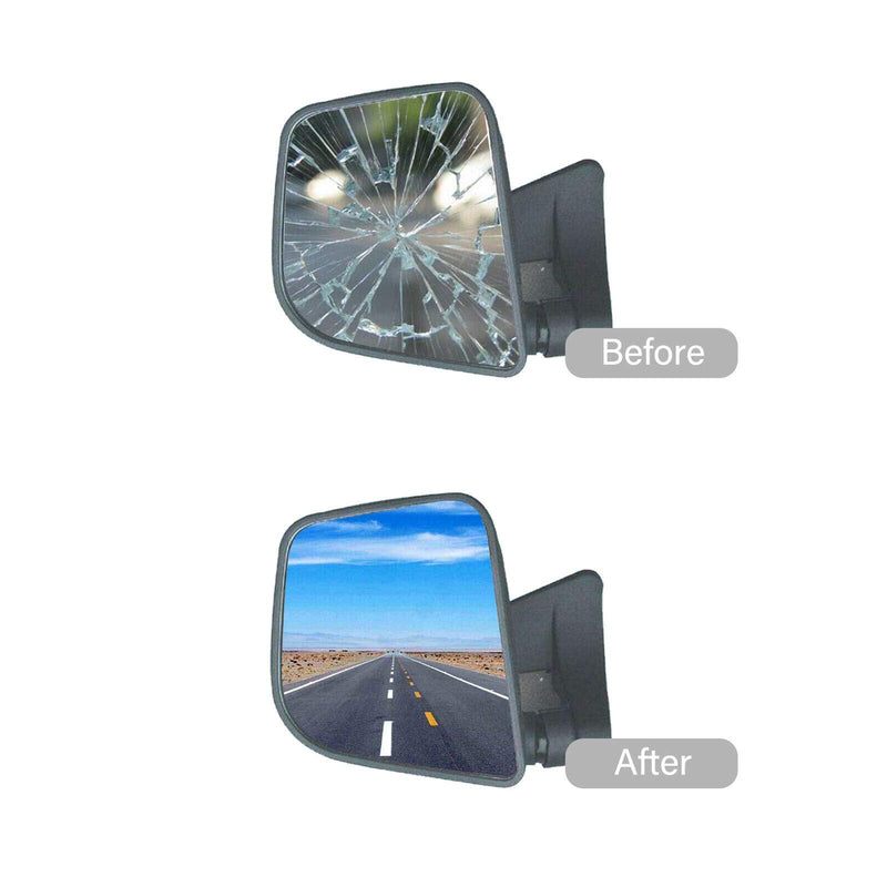 Side Mirror Replacement Glass fit for Volkswagen VW Passat Rabbit Jetta Eos R32 GTI Driver Left Side LH Flat Non Heated, Including Adhesive Pads Driver Side Mirror glass