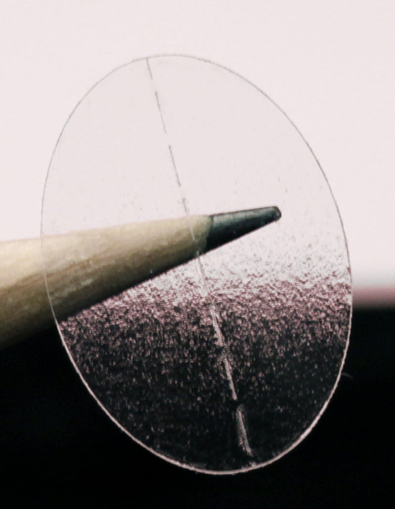 ChromaLabel 0.75 x 1 Inch Clear Oval Wafer Seals, 5000 Labels per Roll, Perforated