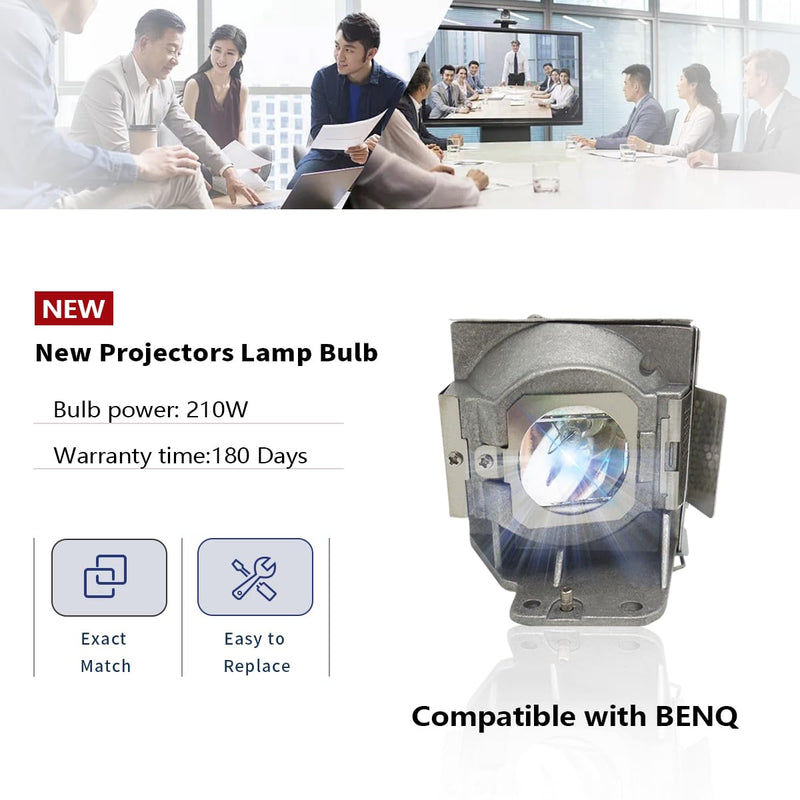 5J.J7L05.001 5J.J9H05.001 5J.JAH05.001 Replacement Projector Lamp Bulb Compatible with Benq W1070 W1070+ HT1075 W1080ST W1080ST+ MH630 MH680 HT1085ST W1070+W W108ST New Generation A+ Lampwick 5J.JAH05.001-M1-P