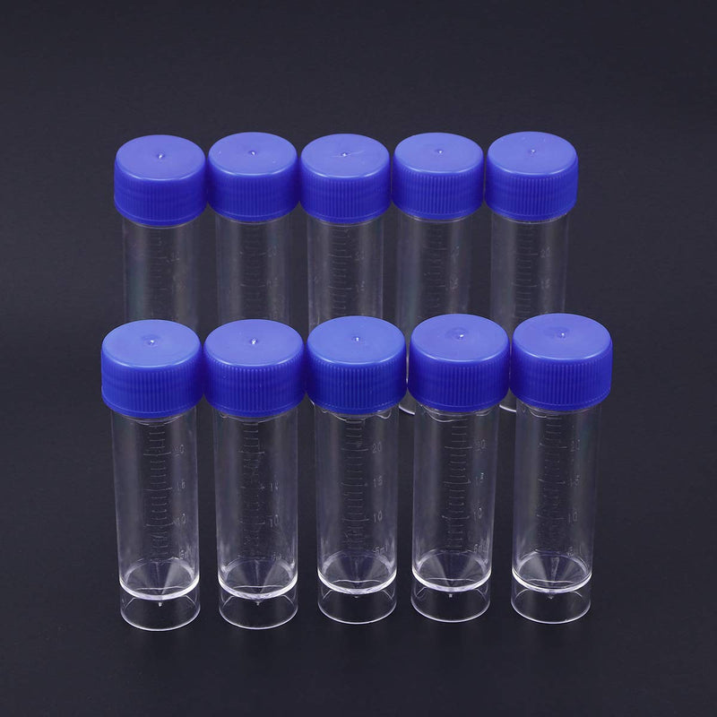 Hemobllo sample cups with screw lid samples container without label laboratory medical use 25-30ml 10 pieces