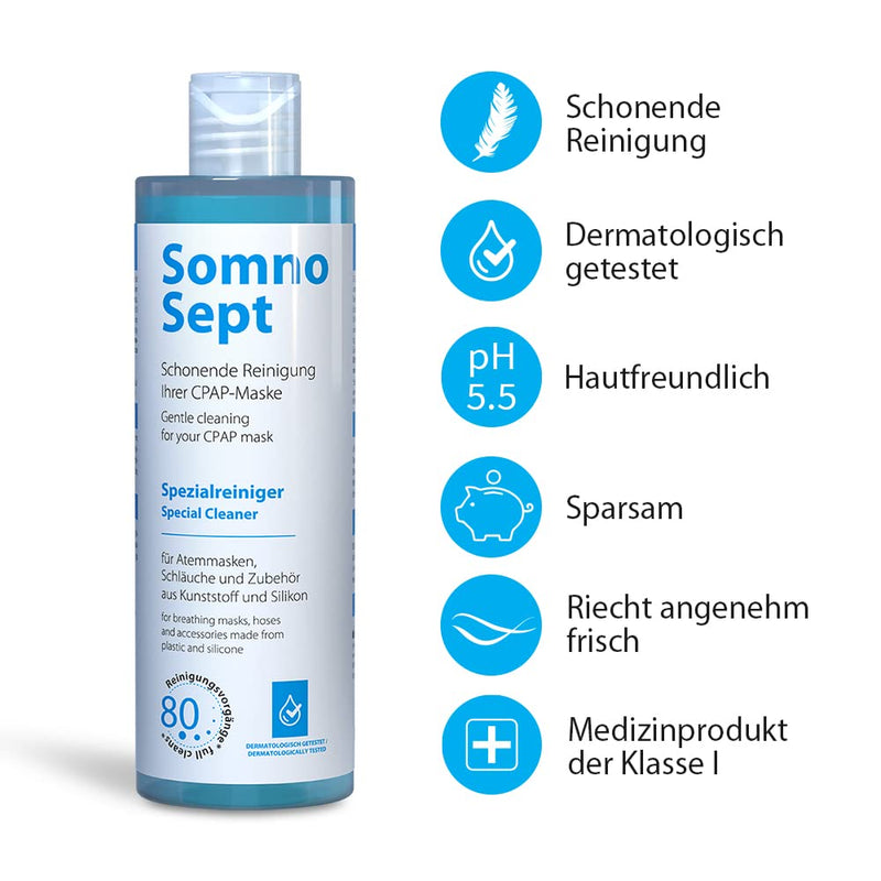 SomnoSept - 400 ml - CPAP cleaner - cleaner masks hoses plastic - silicone cleaner