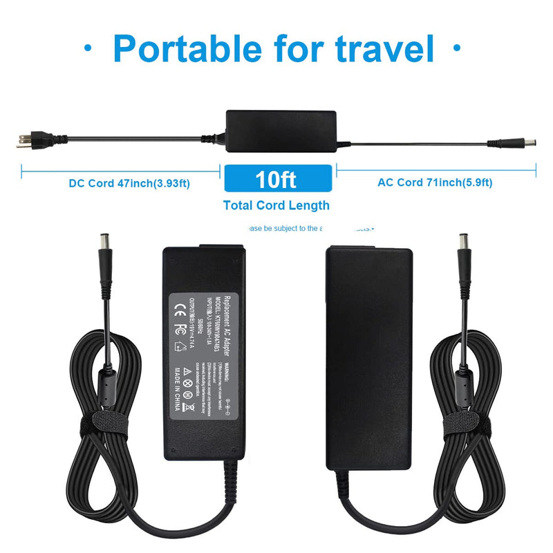 90W 19V 4.74A Power Supply AC Charger for HP Pavilion All-in-One Desktop PC 22-3030 22-3110 23-g010 24-g020 18-5110 19-2304 20-B010 20-B013W 20-B014 21-h010 21-2024 22-3010 22-3020 Adapter Cord