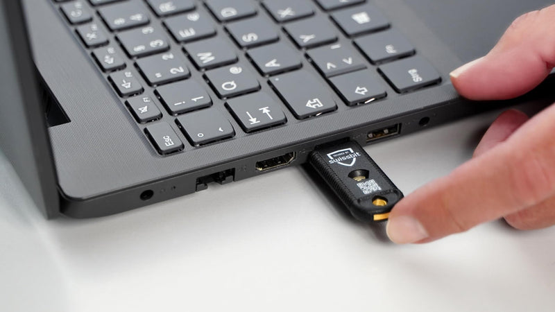 Swissbit - iShield Key Pro Security Key, Hardware Authenticator, USB and NFC Connection, FIDO2 Certified, U2F, HOTP, TOTP, PIV, 2FA, Black, (1pc) (iShield Key Pro USB-A/NFC) SNU20000D1PBAN0-E-01-110-SBB