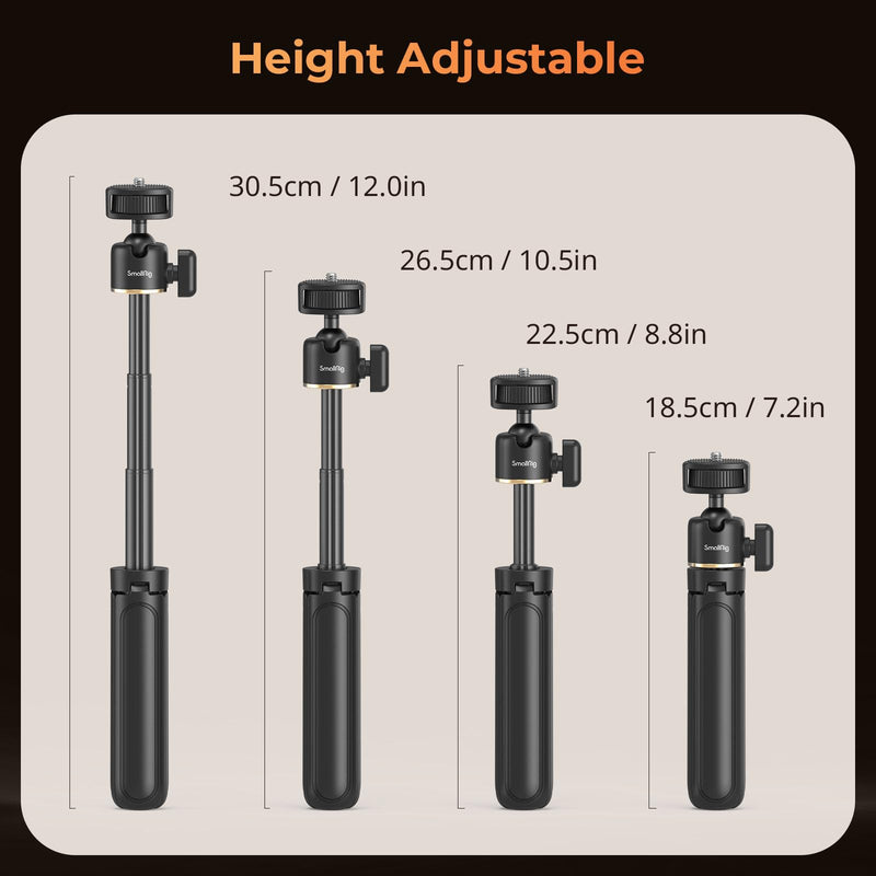 SMALLRIG Mini Tripod for Camera, Small Vlogging Travel Tripod 360° Ball Head, Desk Tripod Stand for Webcam, Handheld Tripod for Canon g7x, for Sony Zv1 and Phone