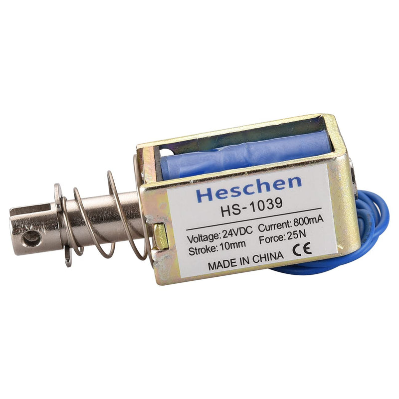 Hechen electromagnet, HS-1039, DC24V, 25N, 10mm stroke, push pull type, open frame door lock
