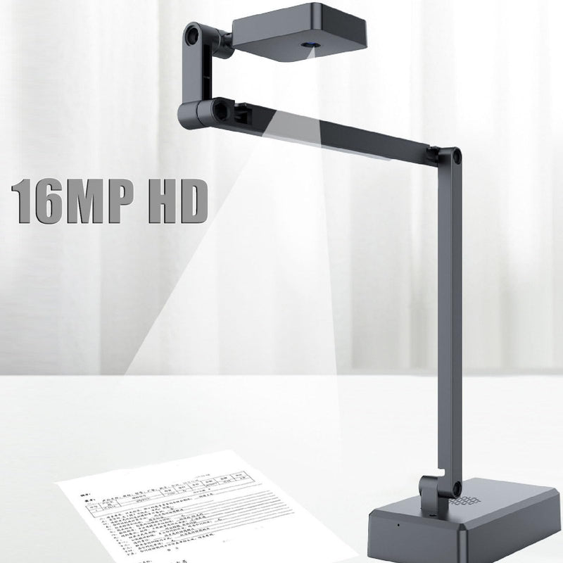 USB Document Camera, 4K 16MP Document Webcam Adjustable Angle USB Doc Camera for Teachers, Classroom, Live Demo, Web Conferencing, Distance Learning, Remote Teaching