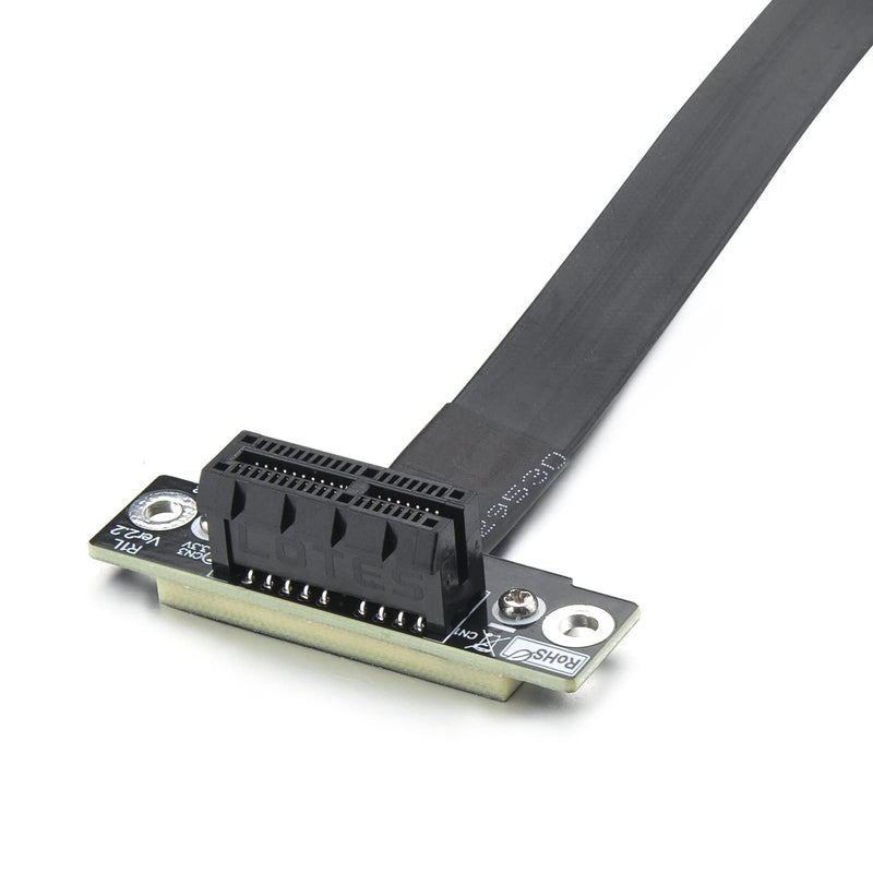 10Gtek PCI-e 3.0 Riser Cable, X1 to X1, M to F, 90° to 90°, PCIe Extender Jumper for Graphics, Cable Length 20 cm, P311MF5520 90° to 90° 1