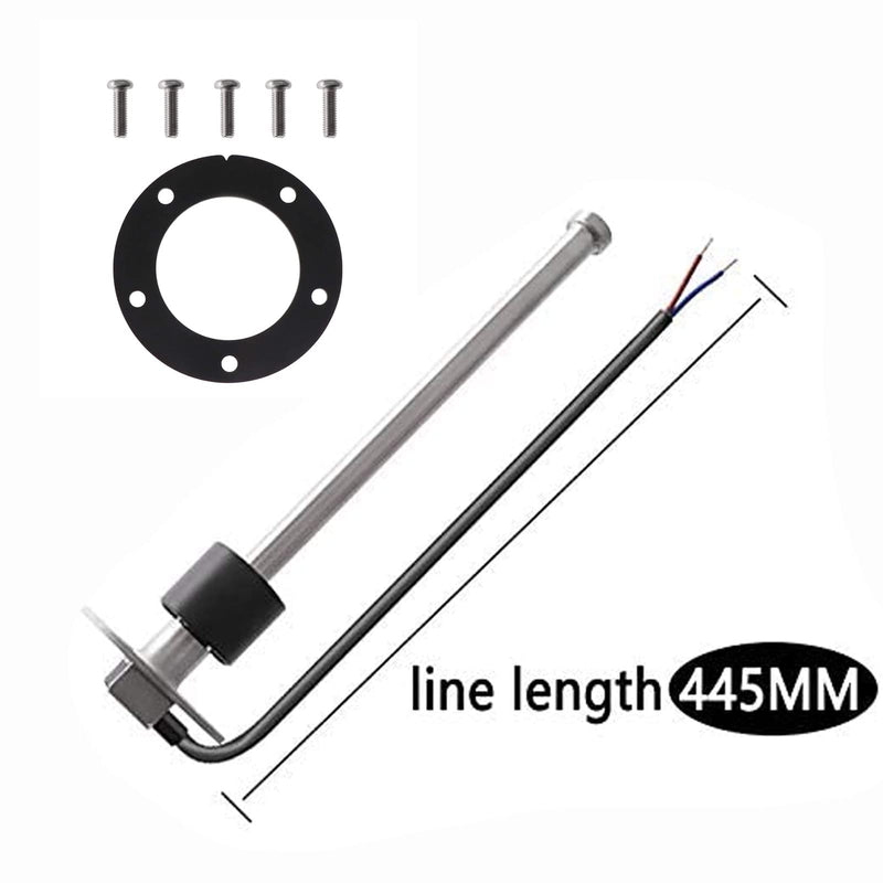 Geloo Level Sensor, Stainless Steel Fuel Sending Unit Water Level Indicator Sensor Car Fuel Water Level Sensor for Fuel Water Gauge 0~190 Ohm (250MM) 250MM