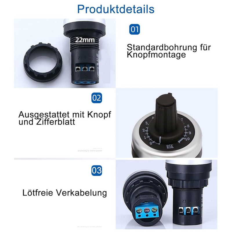 2 pieces 5k potentiometer switch panel installation VSD VFD