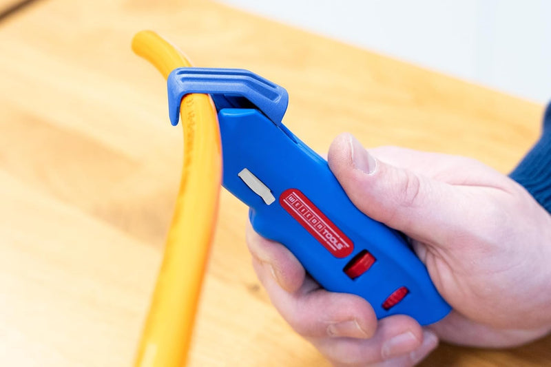 WEICON Cable Stripper No. S 4-28 Multi | Integrated Stripping Function | High Safety | Adjustable Cutting Depth | for Round Cables | Working Range 4-28 mm Ø (No. S 4-28 Spiral) No. S 4-28 Spiral