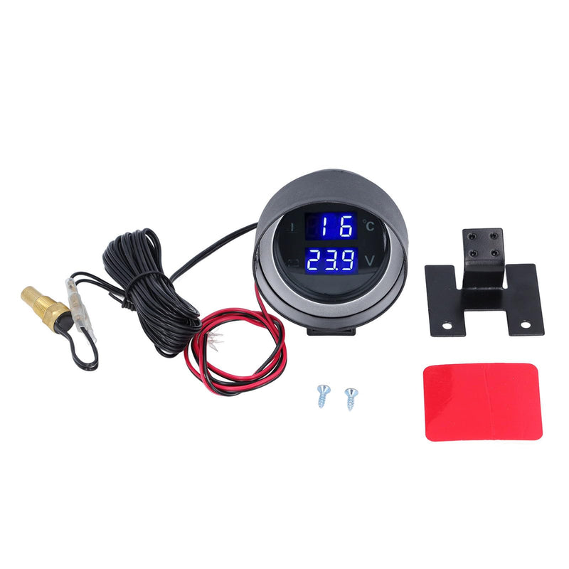 2 in 1 Volt Water Temp Meter,Water Temperature Gauge, Water Temp Thermometer Meter Kit,High Accuracy Universal Fit for Cars Trucks RVs, Suitable for 12V-36V Vehicles