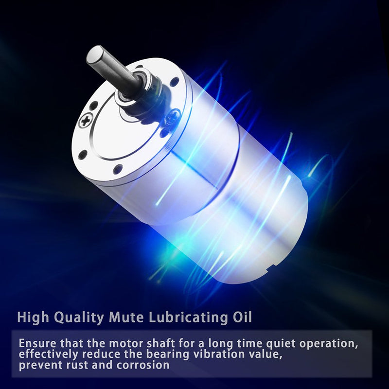 Greartisan DC 12V 300RPM Gear Motor High Torque Electric Micro Speed Reduction Gear Motor Eccentric Output Shaft 37mm Diameter Gear 300 RPM 12 Volt