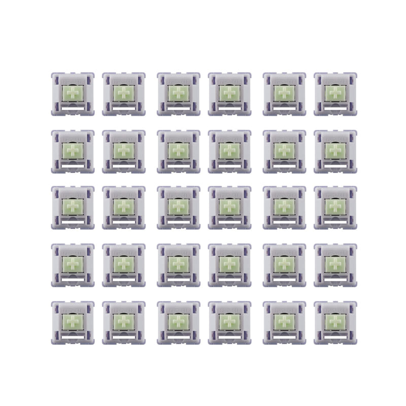 EPOMAKER Wisteria 39gf Linear Mechanical Keyboard Switches, 5-Pin Pre Lubed Creamy Switch, 30 PCS, with POM PTFE Stem, 20.4mm Spring, Compatible with MX Keycaps for Gaming Keyboard Wisteria Linear