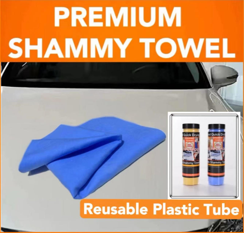 Premium Shammy Cloth for Car Drying - 2pk(26”x17”) - Super Absorbent Synthetic Chamois Towel for Car - Reusable Car Drying Shammy - Scratch-Free Car Drying Towel(Yellow & Yellow) 2 Pack