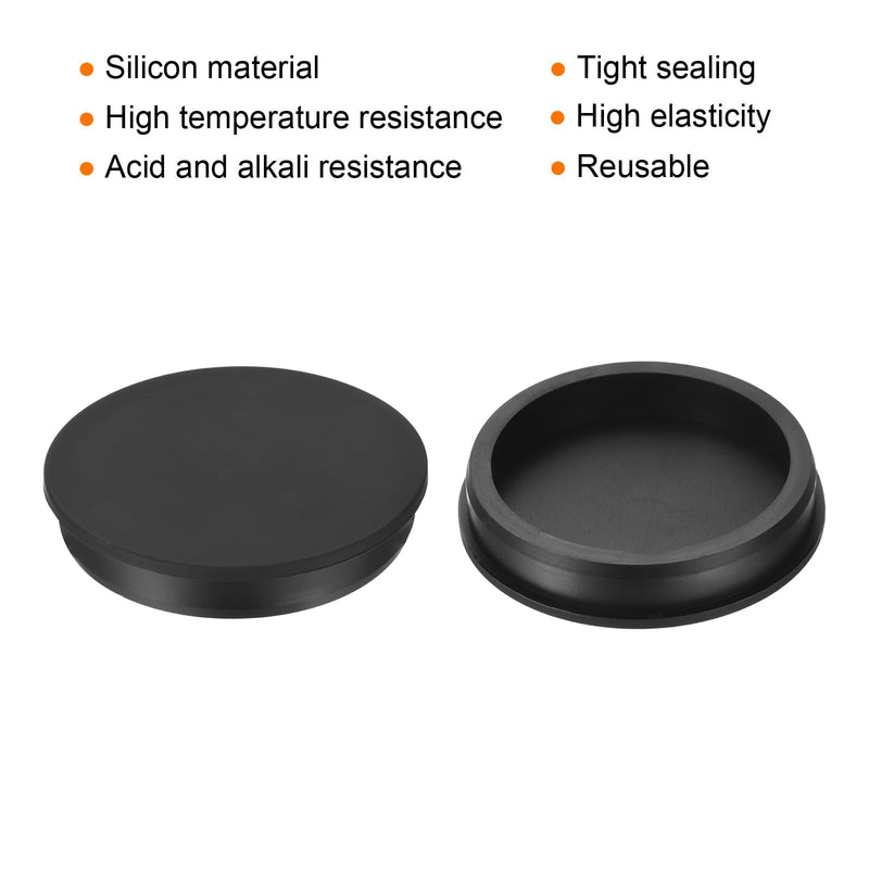 uxcell High Temp Silicone Plug Mount Dia 101.5mm/4 inch t Shaped Rubber Stopper Hole Plugs for Powder Coating Plating Waterproof Plugs Sealing Plugs Black Pack of 3(OD 114.5mm) 101.5x114.5mm