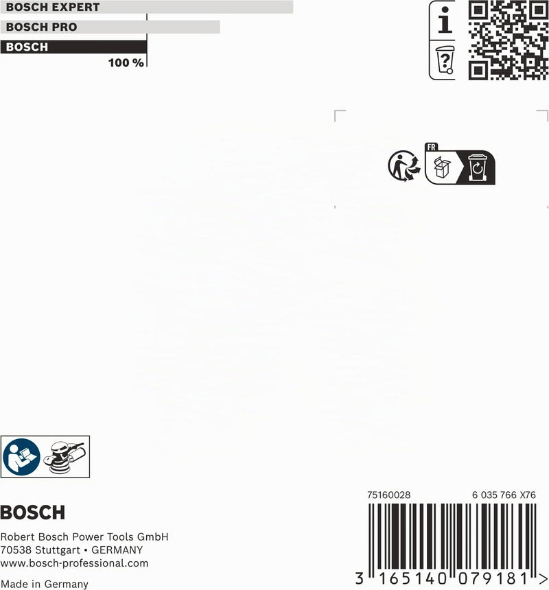 Bosch Accessories Professional Sanding Pad (for Pex 115, Medium, Diameter 115 mm, Random Orbital Sander Accessories), 45 cm x 40 cm x 25 cm