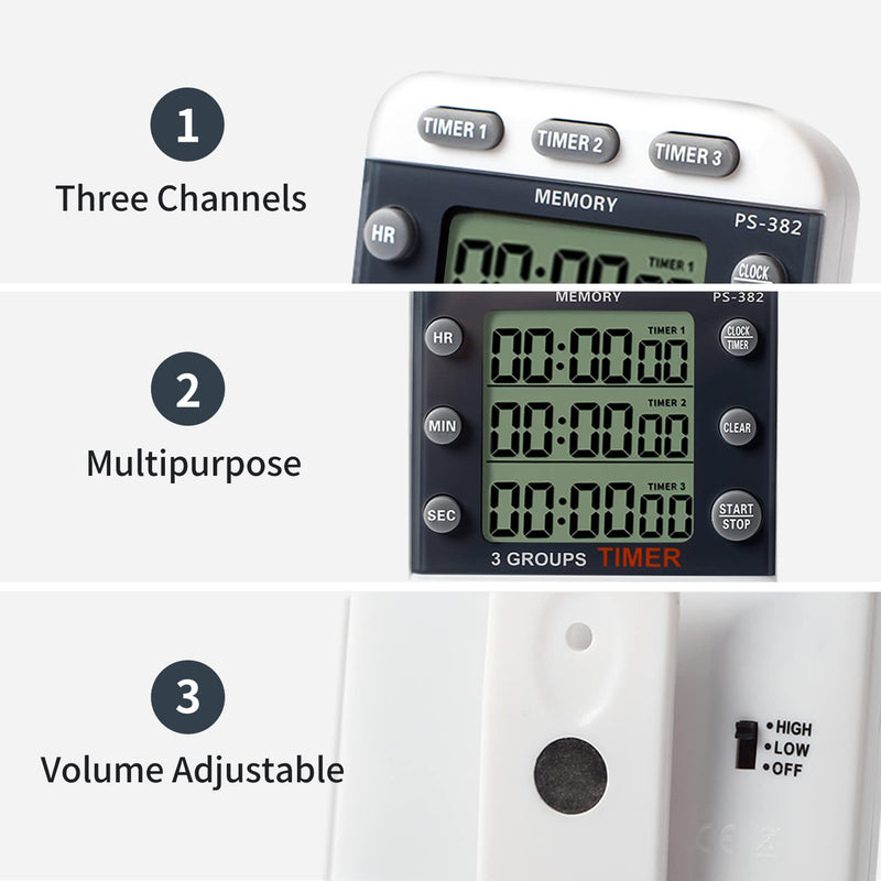 eTone 3 Channel Timer Counter Darkroom Developing Countdown Clock Processing Equipment Film Camera Accessories