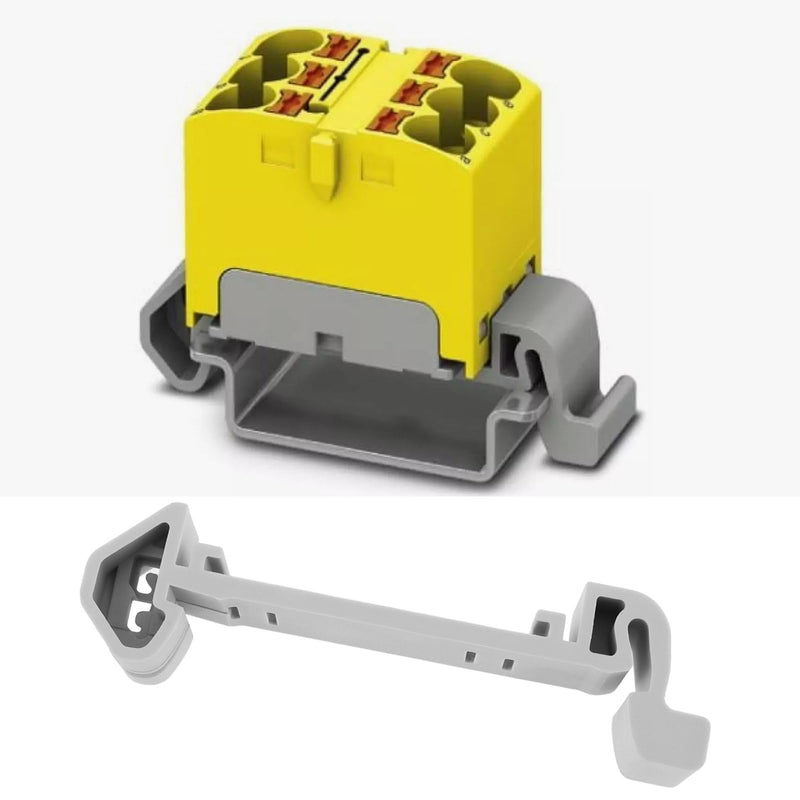 ECSiNG Pack of 4 DIN Rail Adapter PTFIX-NS35A 3274056 Compatible with NS 35 Can Accept 2.5mm² and 4mm² Fixed Modules