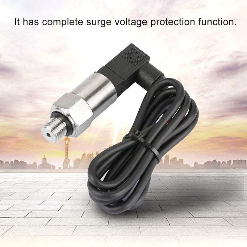 Stainless steel pressure transducer, 0-1.6 MPA pressure sensor silicon pressure transmitter sensor water flow sensor 4-20mA output G1/4" for water gas oil (0-1.6 MPA) 0-1.6 MPA