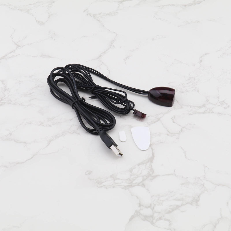 2PCS IR Infrared Remote Control Extender Repeater Cable IR Signal Receiver & IR Emitter Blaster Extension Cable 20-60KHZ for Set-Top Box