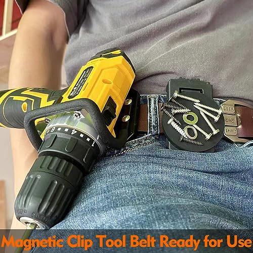 MUTUACTOR Magnetic Tool Holster Belt Clip - Heavy-Duty Non-Slip Holder for Hammers, Screwdrivers, Wrenches and Hardware Tools…