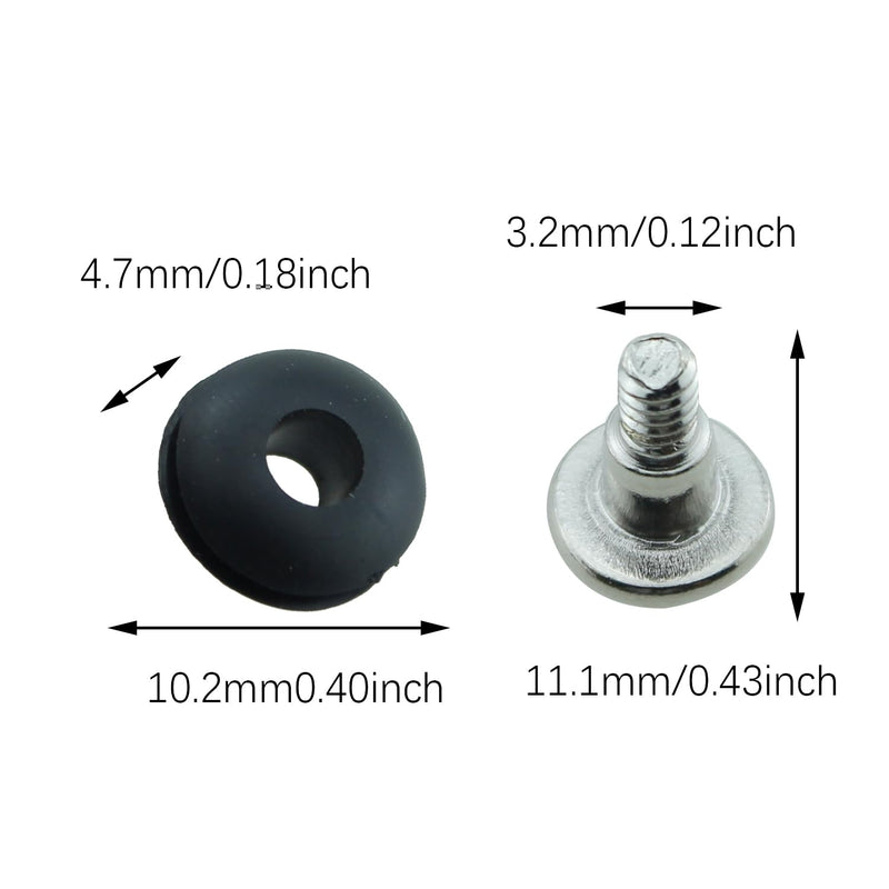 20PCS 3.5 Inch Anti Vibration Mounting Screws Black Hard Disc Vibration Damping Screws Suitable for Computer Chassis Cabinet