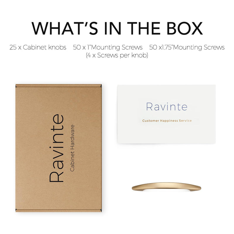 Ravinte 25 Pack 3 Inch Kitchen Cabinet Handles Champagne Bronze Cabinet Pulls Drawer Pulls Kitchen Hardware