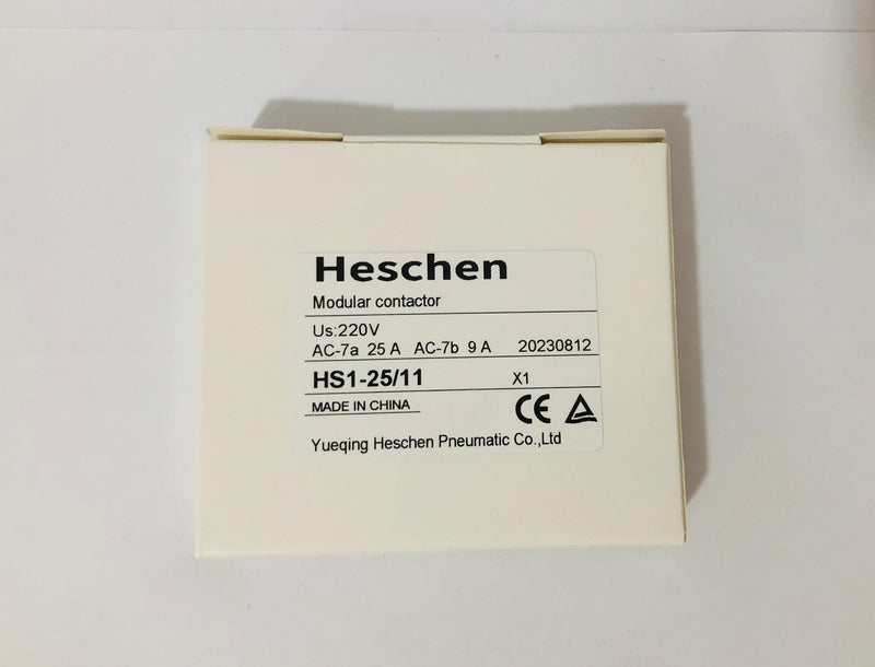 Heschen Household AC Contactor HS1-25 2 Pin 1NO 1NC AC 220V/240V Coil Voltage 35mm DIN Rail Mount (1) 1