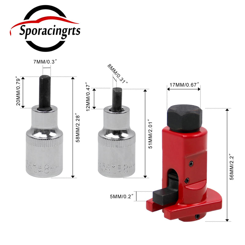 Sporacingrts Universal Strut Spreader Tool，5.0–10.5 mm Suspension Strut Knuckle Expander Compatible with GM, VW, Ford, BMW External Hexagon 16MM