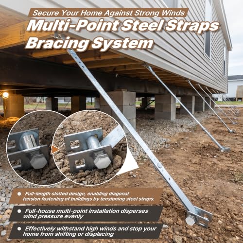 Mobile Home Anchor Bolt with Nut, Expansion Anchor Bolt 8 Pack