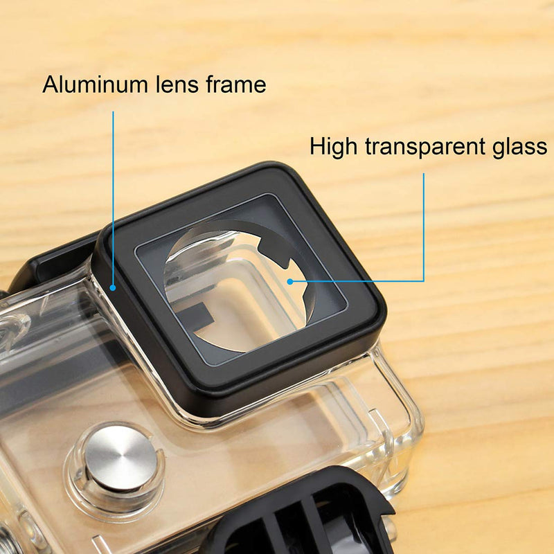 Waterproof Housing Case for GoPro Hero 4, Hero 3+, Hero 3 Underwater Photography - Waterproof Up to 131 ft (40M) - with Quick Release Mount, Thumb Screw