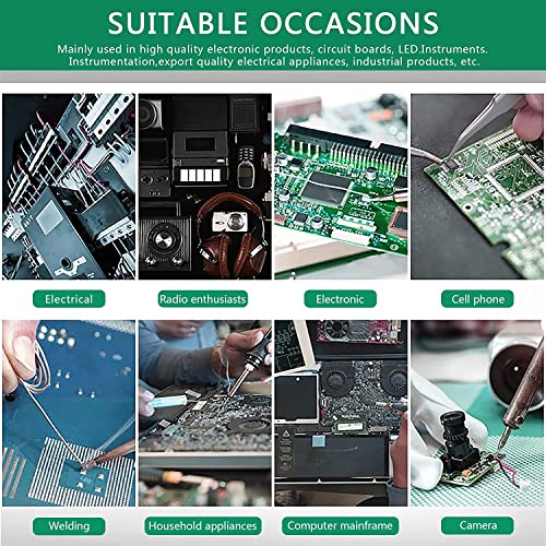 Solder 0.8 mm, Solder with Flux 50 g, Solder Lead Free with Rosin Core, Solder Wire, Solder Wire for Repair and DIY of Electronic Electric Soldering Components