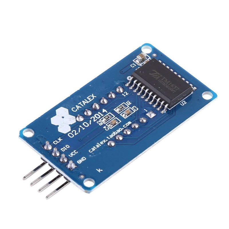 4pcs 0.36 inch 3.3~5.5V LED 4 digit 7 segment display adjustable brightness display module with clock display for red light