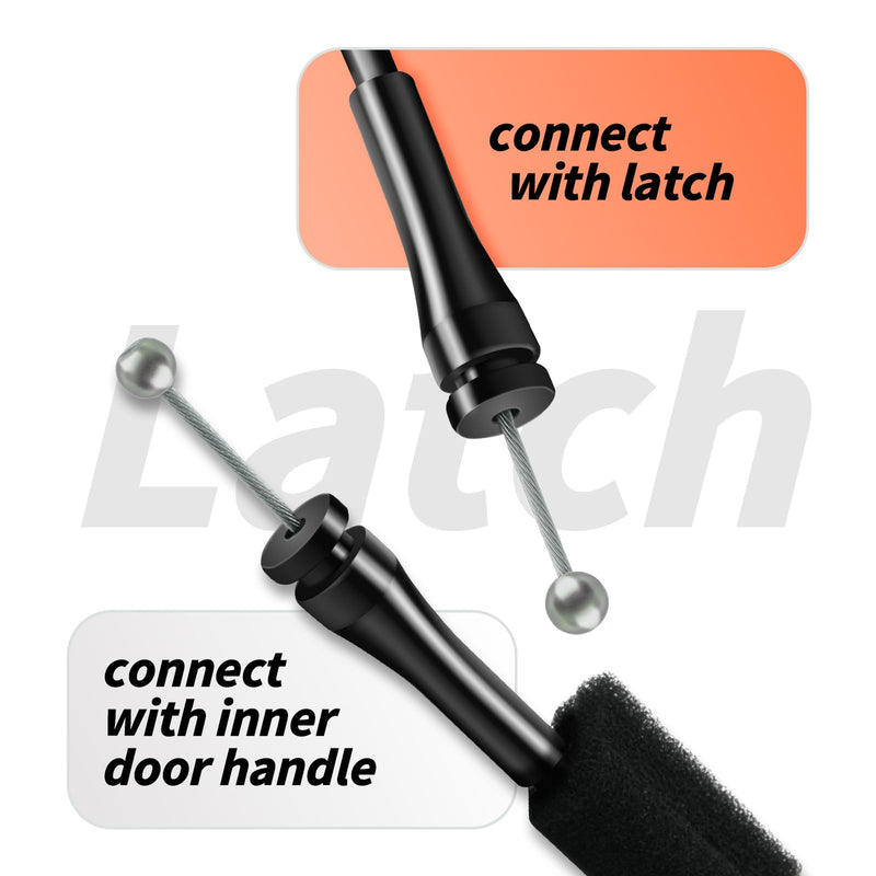 Side Door Latch Release Cable Right Passenger Compatible with 1992-2014 Ford E150 E250 E350 Van, Replaces 6C2Z-15264-A00AB, 924-350