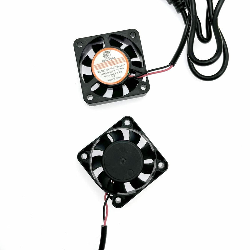 JZK 2pcs 40x40x10mm DC 5V USB Mini Cooling Fan with Wires, 4010 Small Quiet Cooling Fan 40mm, Sleeve Bearing USB Port Fan, 4cm Brushless DC Fan 5V