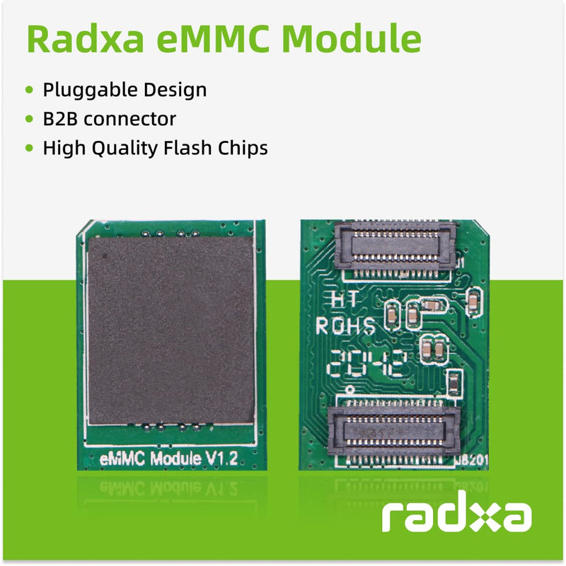 Radxa eMMC Module,Compatible with Radxa SBCs, Pluggable, Storage Chips,(eMMC Module 128GB) Radxa eMMC module 128G