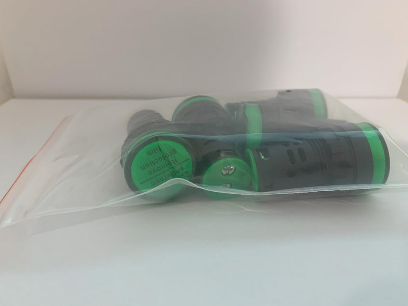 Heschen 22mm LED Indicator Light AD16-22D/S 220V AC 20mA Green Light Color Pack of 5