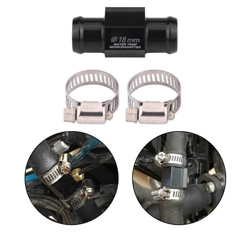 for Inline Water Temp Sensor Adapter Gorgeri Motorcycle Water Temp Temperature Joint Pipe Hose Sensor Gauge Adapter Water Temperature Sensor Adapter Meter Gauge Joint Pipe Radiator Adaptor(18mm) 18mm