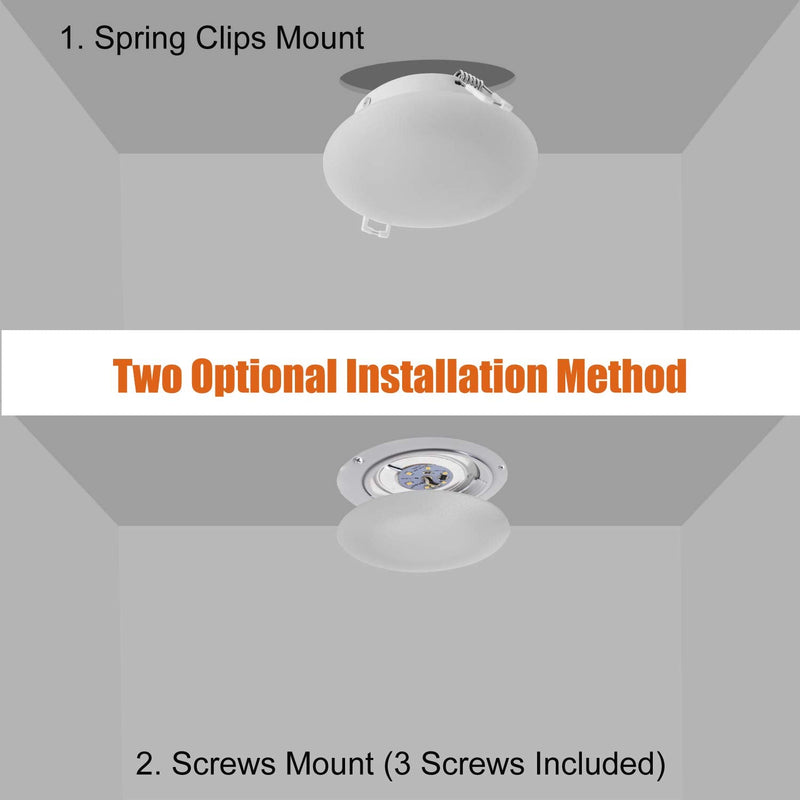 Facon 4.5Inch LED 12V RV Puck Light, RVR4H-MH40, Full Aluminum Recessed Mount Down Light, 12Volts Interior Light for RV Motor-Homes Camper Caravan Trailer Boat (4000K Cool White Light) 4000K Cool White Light