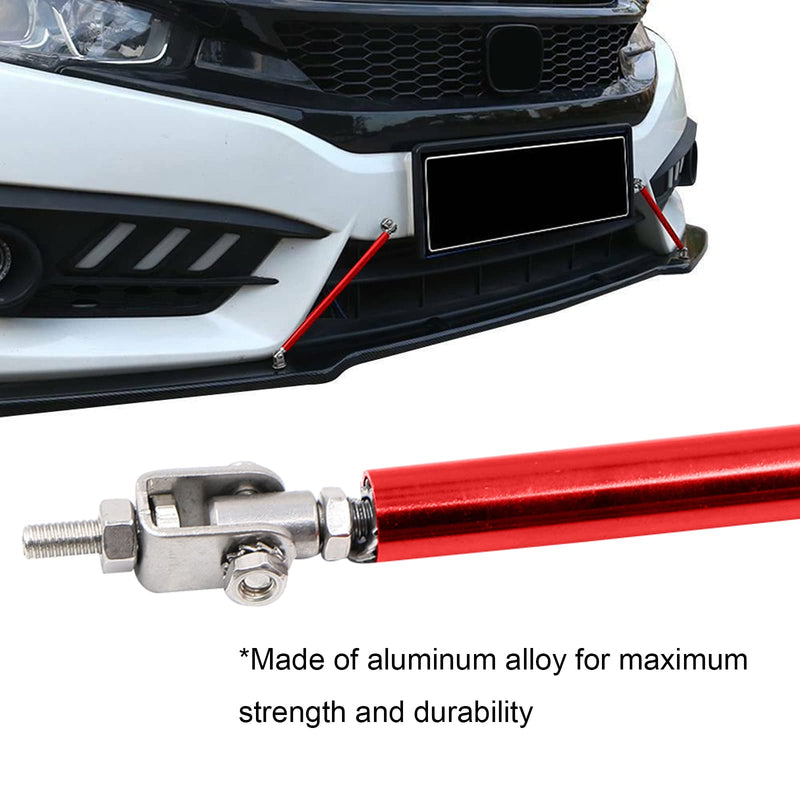 2PCS Adjustable Front Bumper Lip Splitter Strut Rod Tie Support Bars Replacement fit for Universal 150mm 5.91” (Red) Red