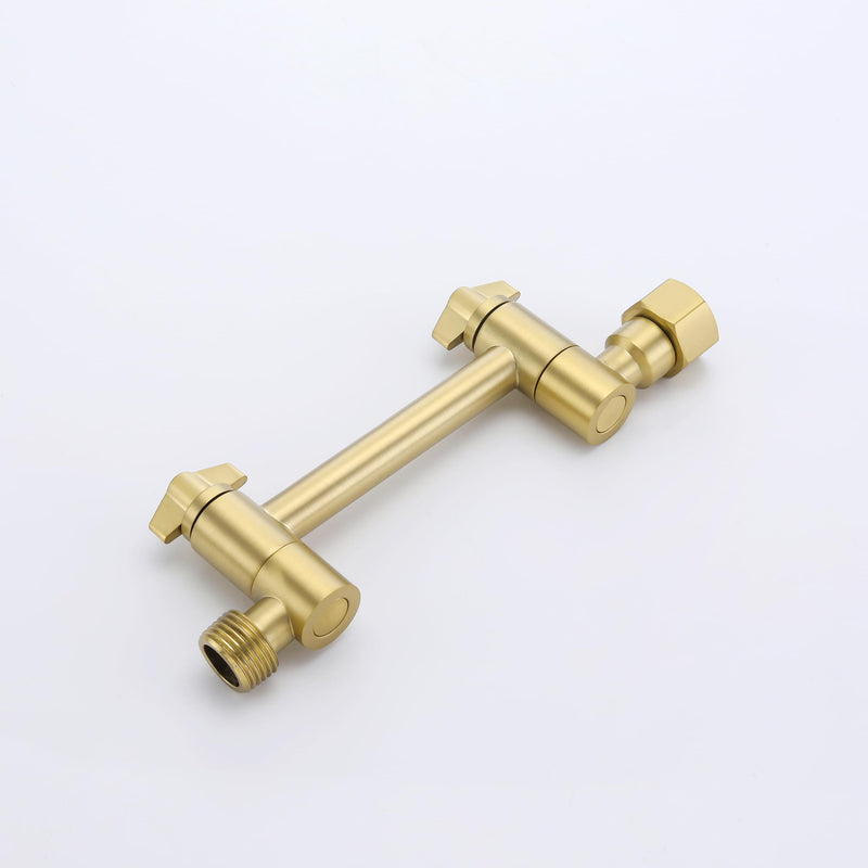 Brushed Gold 4" Shower Head Extension Arm, Senhozi Adjustable Shower Extension Arm for Rain Shower Head, Shower Head Attachment for Shower Extension, SE003BG Brushed Gold 4 Inch