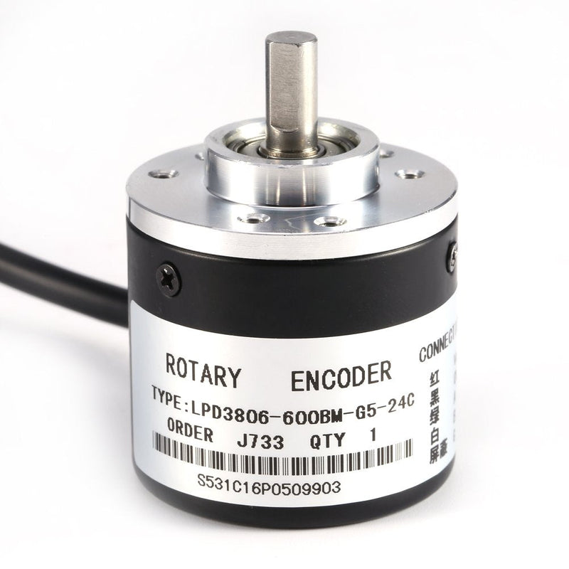 Ejoyous Incremental Rotary Encoder 600p/r, DC5-24V Input Voltage Range, 6mm Axis, Incremental Rotary Encoder