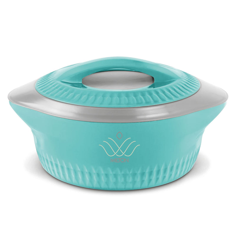MILTON Royal 2500 Serving Casserole Double Walled Inner Stainless Steel, PU Insulated Kitchen Hot Pot, Keeps Food hot & Fresh for Roti, Biryani, 2050 ml Blue