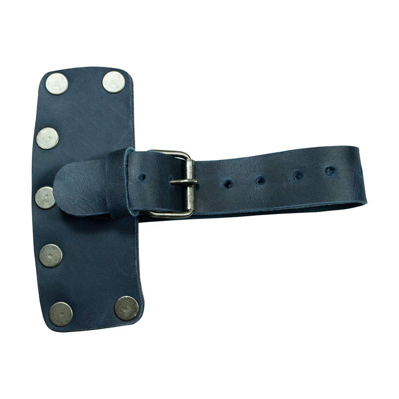 Hide & Drink, Lumberjack Hatchet Sheath, Rustic Case with Adjustable Strap, Protector Holster, Full Grain Leather, Handmade Slate Blue