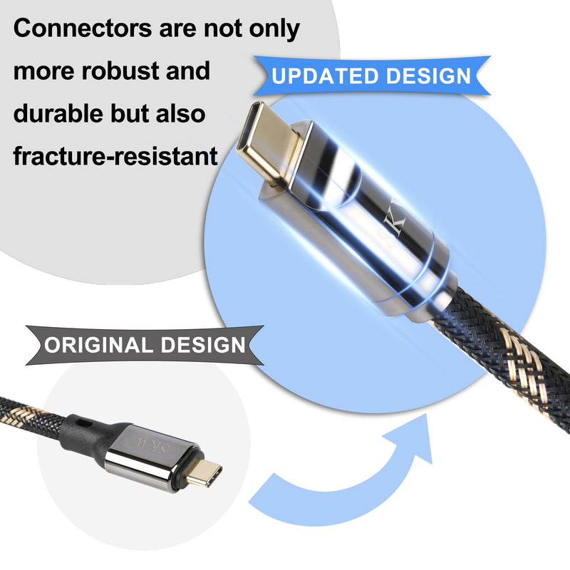 SKW Audiophiles USB Printer Cable Type C/USB C to USB B High Speed DAC Decoder Cable 4.9ft/1.5M 4.9 ft USB C to USB B