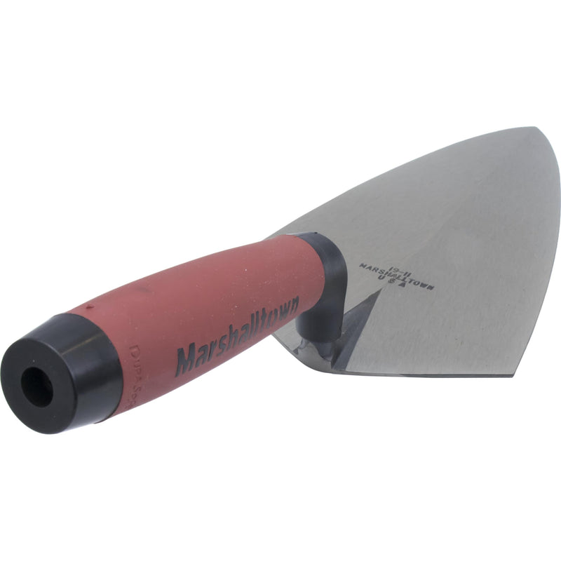 Marshalltown Philadelphia Brick Trowel, 11 x 5 1/2 Inch, DuraSoft Handle, Assembled in USA, Forged High Carbon Steel, Brickwork, Blockwork, Stonework, Masonry Trowel, Bricklayer Tools, 19 11FG