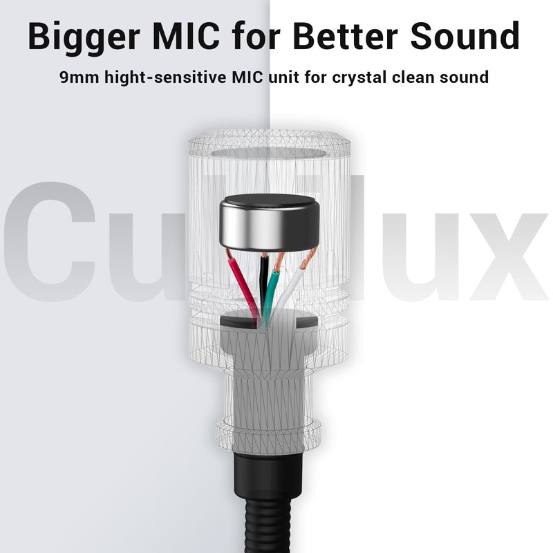 Cubilux USB C Gooseneck Microphone, Type C Boom MIC Compatible with MacBook Pro/Air, iPad 10 iPad Pro iPad Air 5/4 iPad Mini 6, Samsung S24/S23/S22 Tab S8/S7, Pixel 8/7/6 Pro, Laptop, 1 FT