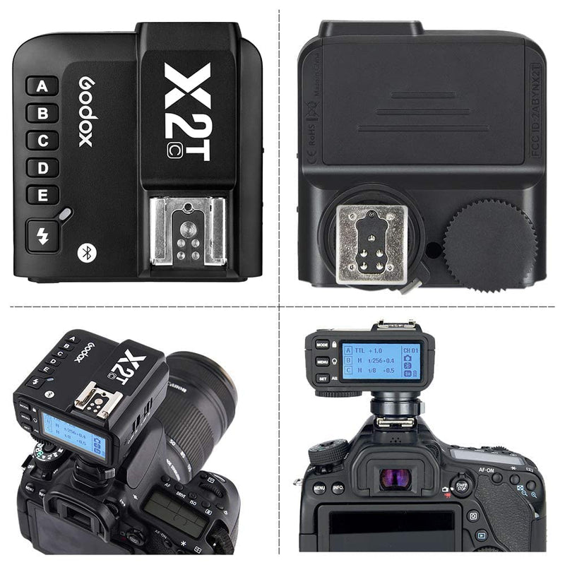 GODOX X2T-C TTL Trigger Flash for Canon EOS Cameras 1/8000s HSS TTL Manual Function Trigger with Clean Cloth