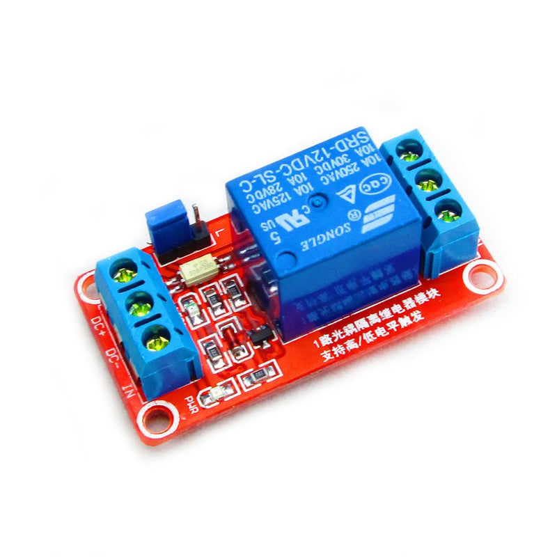 Hailege 2pcs 12V 1 Channel Relay Module Relay Switch with Optocoupler Isolation Support High or Low Level Trigger